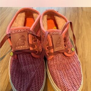 Satorisan Women Woven Pink Sneakers